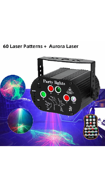 Funky Disco Portable Mini USB Rechargeable RGB Laser Light Projector With LED