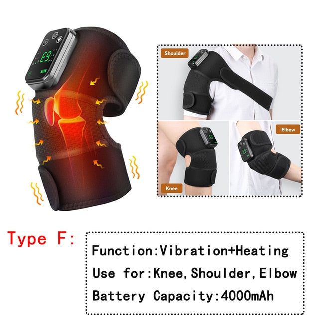 Electric Heated Knee Joint Massager: Therapy, Vibration, and Arthritis Pain Reliever