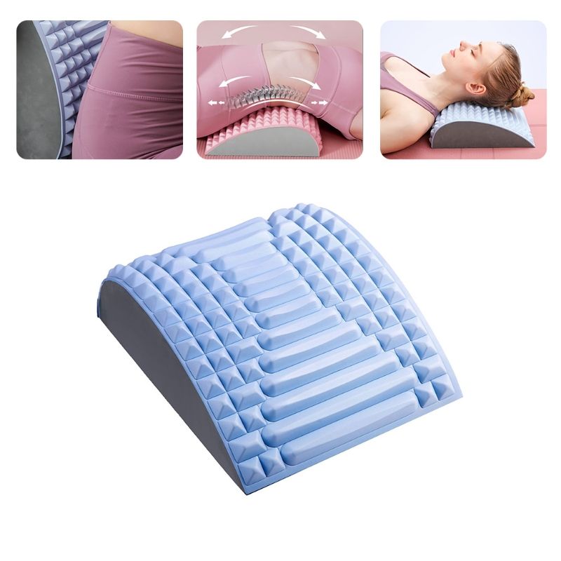 2 in1 PainEazy Lumbar Support Stretcher Pillow - The Ultimate Back Pain Massager and Posture Corrector