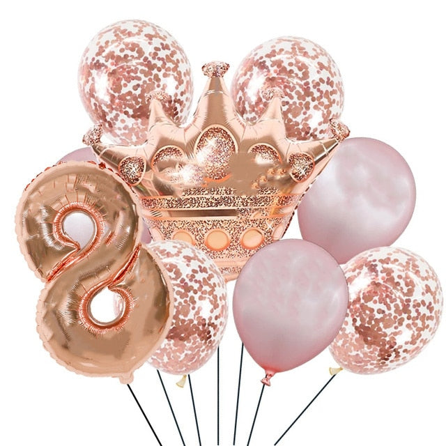 Rose Gold Party Decorations - Disposable Tableware Set for Parties