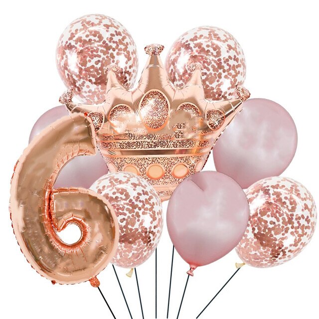Rose Gold Party Decorations - Disposable Tableware Set for Parties