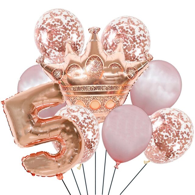 Rose Gold Party Decorations - Disposable Tableware Set for Parties