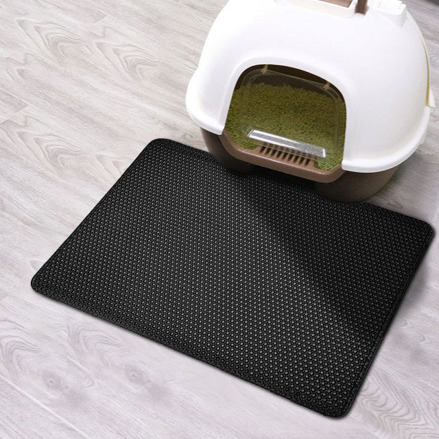 Non-slip, Messy-Free and Waterproof Premium Double Layer Cat Litter Mat 