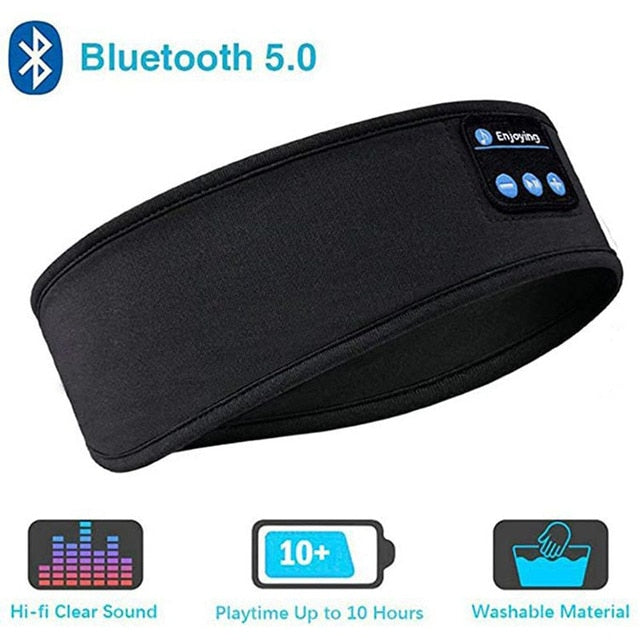 Immerse in Melodies: 3D Sleeping Mask with Wireless Bluetooth Earphone Headband