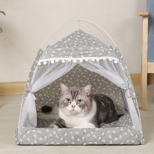 PawTeepee - Cozy Pet Tent Bed for Cats and Small Dogs